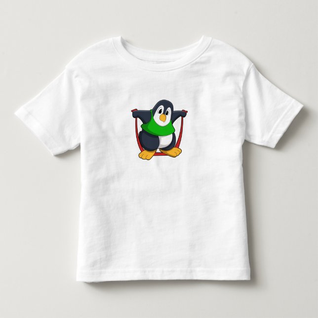 Penguin at Fitness with Skipping rope.PNG Toddler T-shirt (Front)