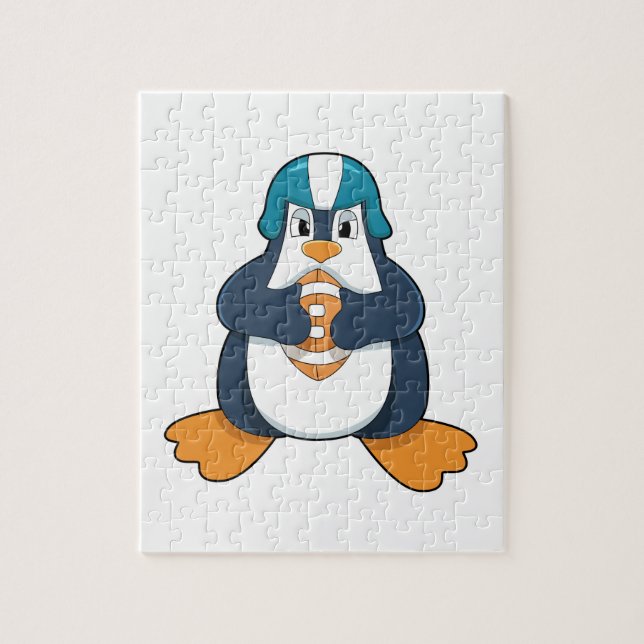 Penguin at Football Sports Jigsaw Puzzle (Vertical)