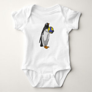 Penguin at Handball Sports Baby Bodysuit