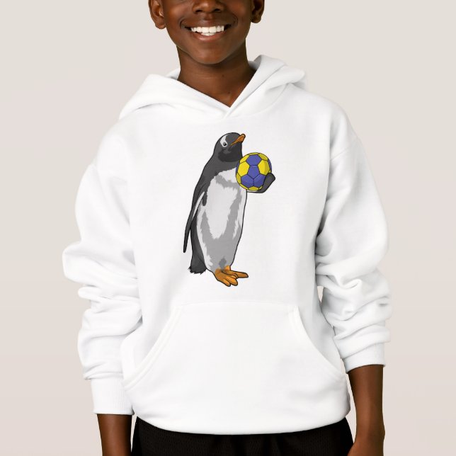 Penguin at Handball Sports Hoodie (Front)