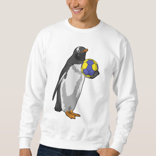 Penguin at Handball Sports Sweatshirt (Front)