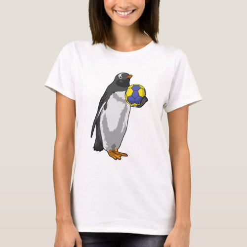 Penguin at Handball Sports T_Shirt