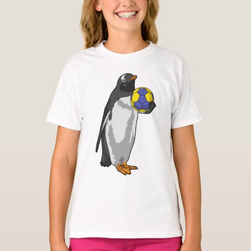 Penguin at Handball Sports T_Shirt