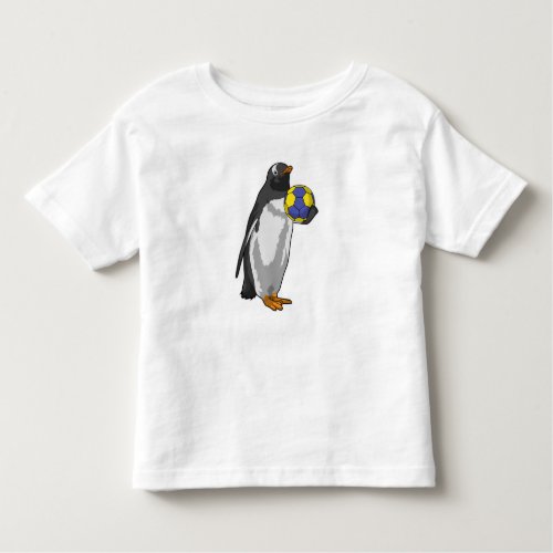 Penguin at Handball Sports Toddler T_shirt