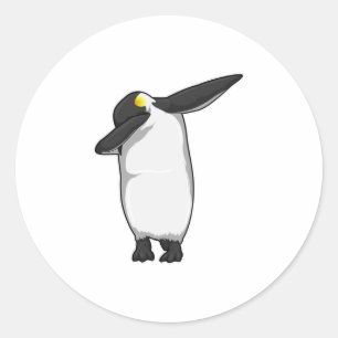 Penguin at Hip Hop Dance Dab Classic Round Sticker