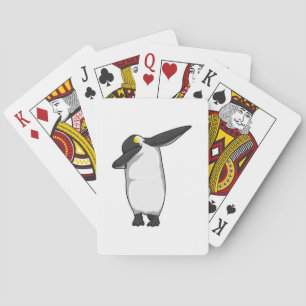 Penguin at Hip Hop Dance Dab Poker Cards