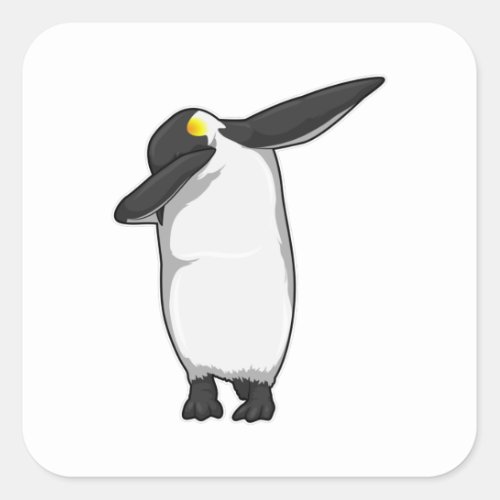 Penguin at Hip Hop Dance Dab Square Sticker