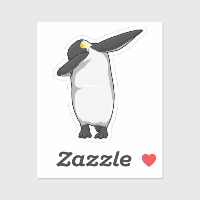 Penguin at Hip Hop Dance Dab Sticker (Sheet)