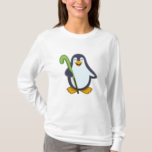 Penguin at Hockey with Hockey bat T_Shirt