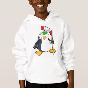 Penguin at Ice hockey with Ice hockey stick Hoodie