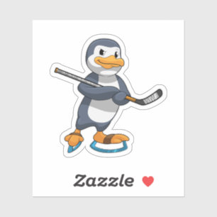 Penguin at Ice hockey with Ice hockey stick Sticker