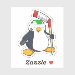 Penguin at Ice hockey with Ice hockey stick Sticker