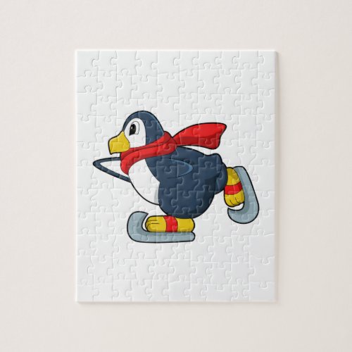Penguin at Ice skating with Ice skatesPNG Jigsaw Puzzle
