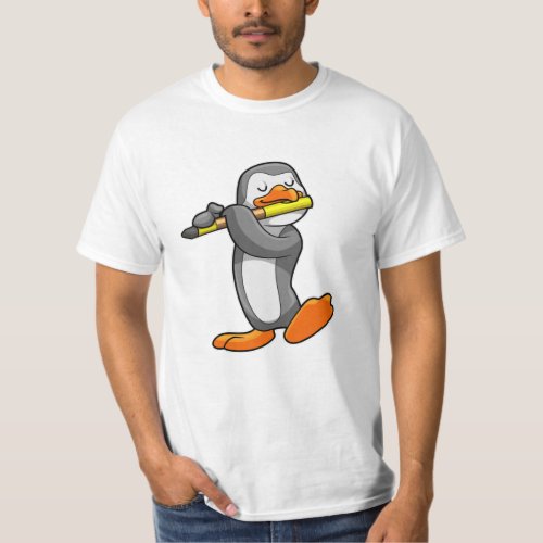 Penguin at Music with Flute T_Shirt