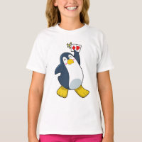 Penguin at Poker with Poker cards