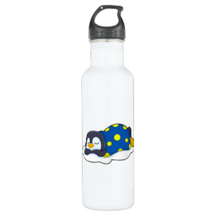 Penguin at Sleeping with Blanket Stainless Steel Water Bottle