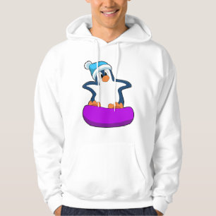 Penguin at Snowboarding with Snowboard Hoodie