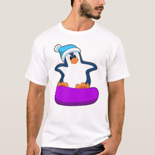 Penguin at Snowboarding with Snowboard T-Shirt