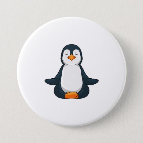 Penguin at Yoga Fitness in Sitting Button