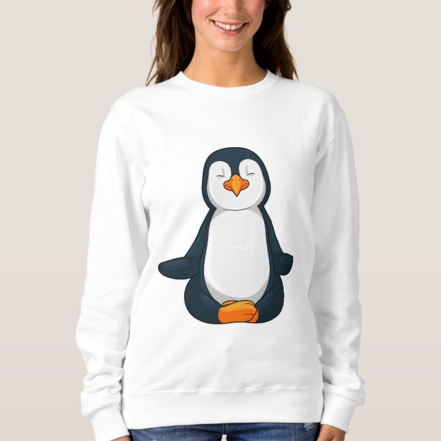 Penguin at Yoga Fitness in Sitting Sweatshirt (Front)