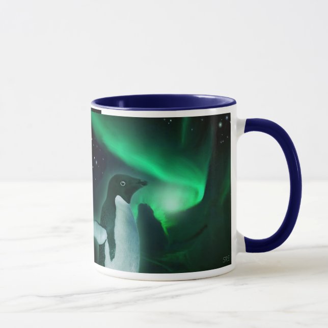 PENGUIN & AURORA Wildlife Fantasy Gift Travel Mug (Right)