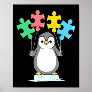 Penguin Autism Awareness  Poster