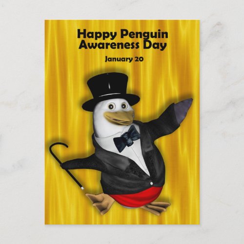 Penguin Awareness Day PostCard  January 20