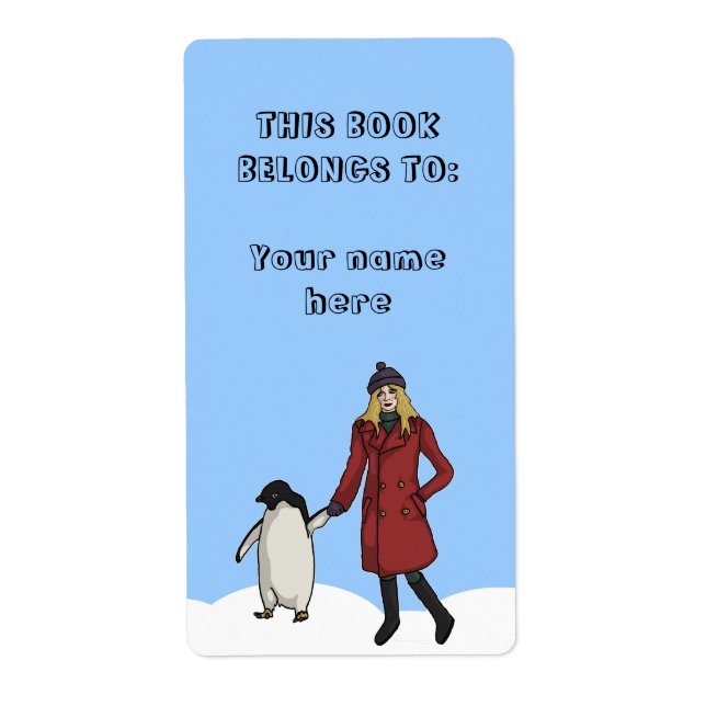 Penguin Awareness Day, shipping label/bookplates Label (Front)