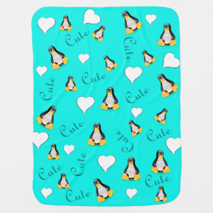 Penguin baby blanket