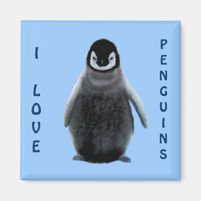Penguin Baby Penguin-lover Fine Art Magnet (Front)