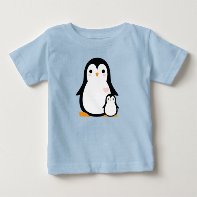 Penguin Baby Shower Baby T-Shirt (Front)