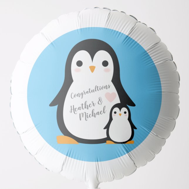 Penguin Baby Shower Balloon (Front)