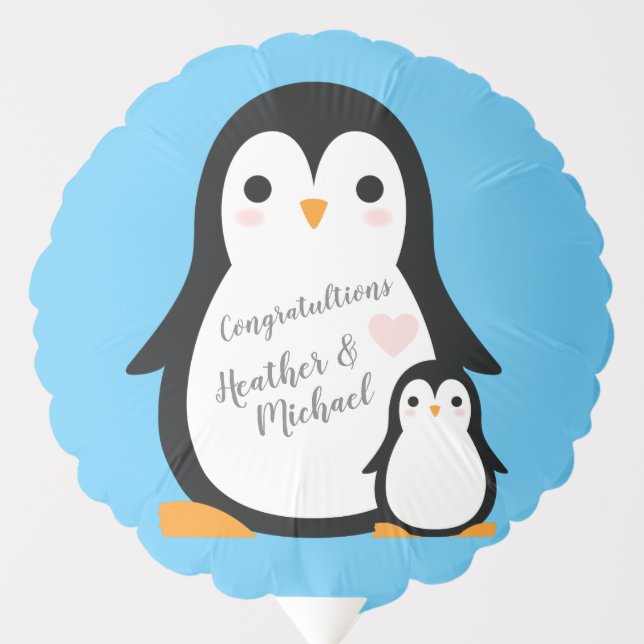 Penguin Baby Shower Balloon (Front)