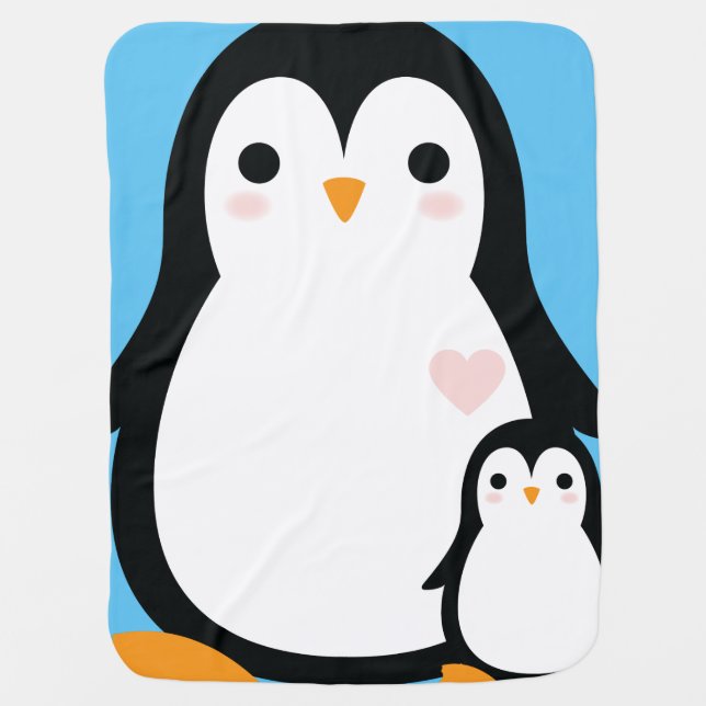 Penguin Baby Shower Blanket (Front)