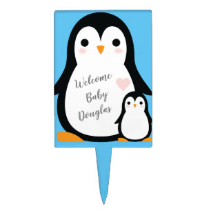 Penguin Baby Shower Cake Topper