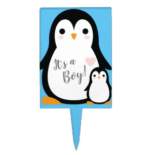 Penguin Baby Shower Cake Topper