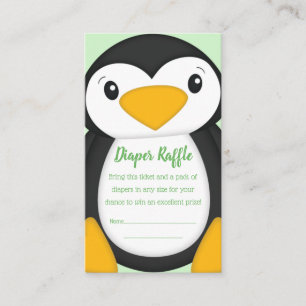 Penguin Baby Shower Enclosure Card