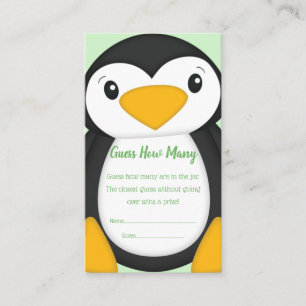Penguin Baby Shower Enclosure Card