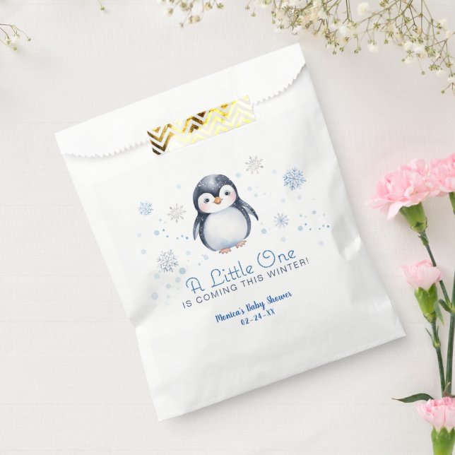 Penguin Baby Shower Favor Bag – Winter (Sealed)