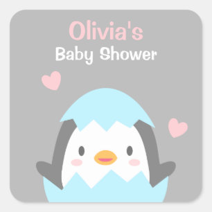 Penguin Baby Shower Favor Decorative Stickers