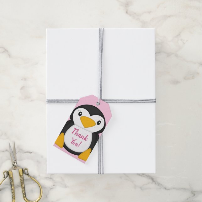Penguin Baby Shower Gift Tags (With Twine)
