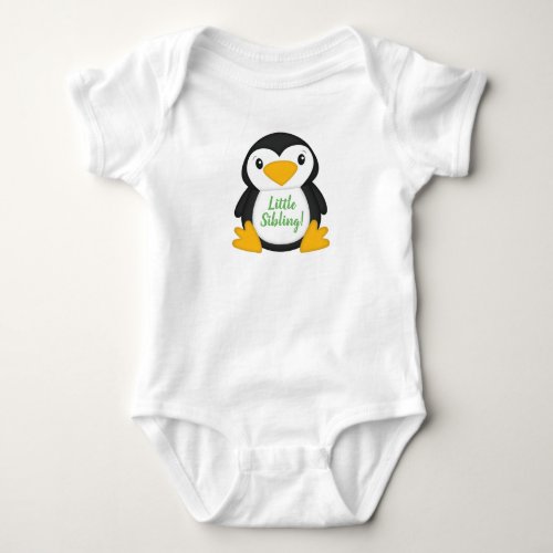 Penguin Baby Shower Green Baby Bodysuit