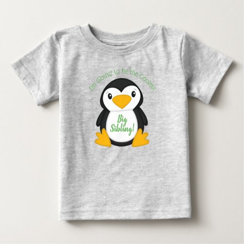 Penguin Baby Shower Green Baby T_Shirt
