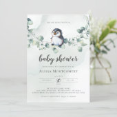Penguin Baby Shower Invitation (Standing Front)