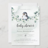 Penguin Baby Shower Invitation (Front)