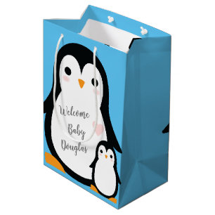 Penguin Baby Shower Medium Gift Bag