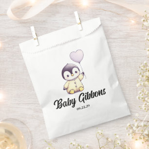 Penguin Baby Shower Napkins Favor Bag