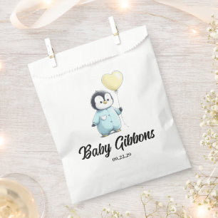 Penguin Baby Shower Napkins Favor Bag