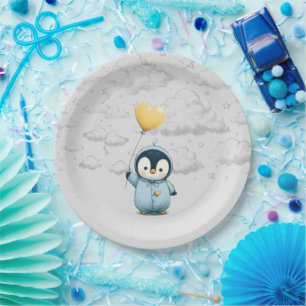 Penguin Baby Shower Paper Plates