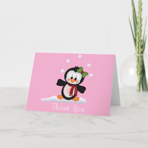 Penguin Baby Shower Thank You Note